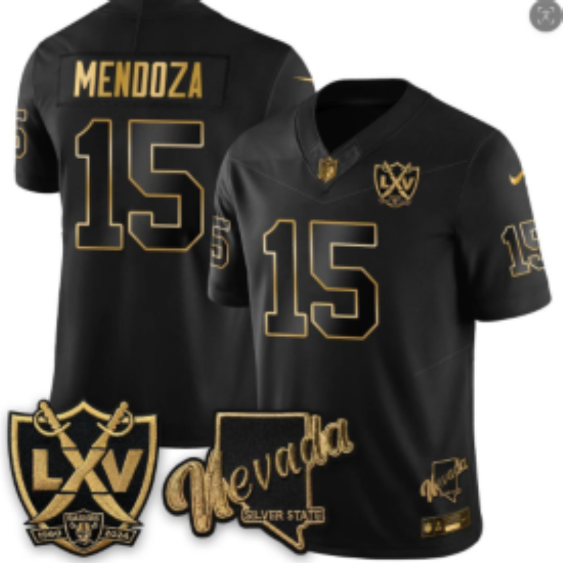 Men 2026 Oakland Raiders #15 Mendoza Black Nike Limited NFL Jersey0826001->san francisco 49ers->NFL Jersey